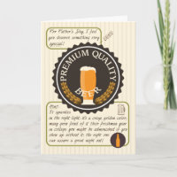 Funny Father's Day Retro Beer Label for Boss
