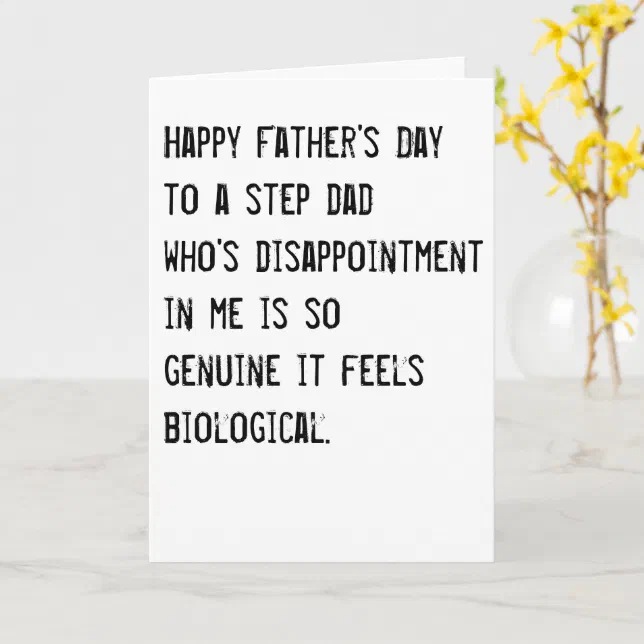 Funny Father's Day Step Dad Card | Zazzle