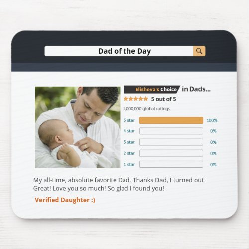 Funny Fathers Day Top Rated  Personalize Mouse Pad