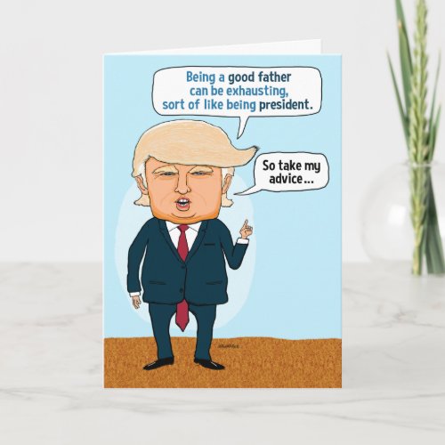 Funny Fathers Day Trump Golfing Card