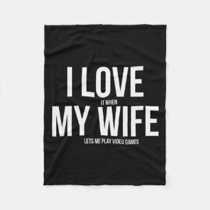 Funny Father's Day Video Game Dad Fleece Blanket