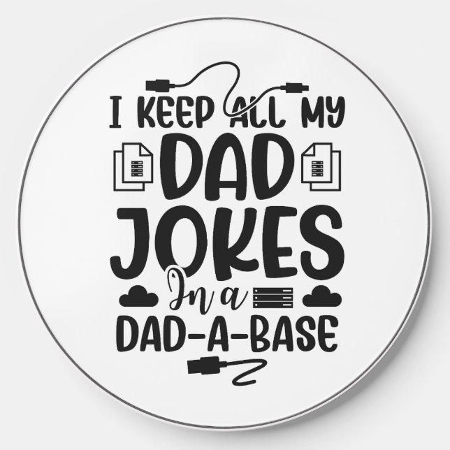 Funny Fathers Day Wireless Charger (Front)