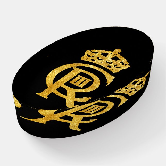 Funny Faux Gold Make America Royal Again Flag Paperweight (Angled)