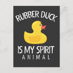 Funny Favorite Animal Rubber Duck Fan Postcard