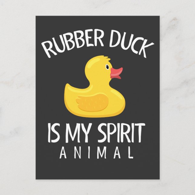 Funny Favorite Animal Rubber Duck Fan Postcard (Front)
