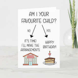 Funny Favorite Child Birthday Card for Mom