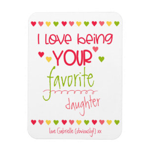 Funny Favorite Child in Cute Colorful Typography Magnet