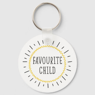 Funny Favorite Child Keyring with message
