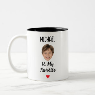 Funny Favorite Child Mug with Name & Face Photo