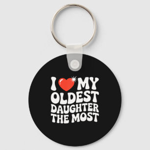 Funny Favorite Oldest Daughter Proud Parent Senior Keychain
