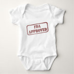 Funny Fda Approved Baby Humor Red Distressed Stamp Baby Bodysuit at Zazzle