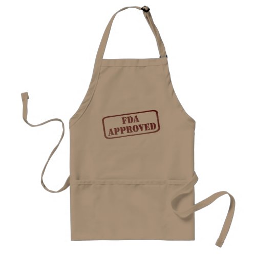 Funny FDA Approved Humor Red Distressed Stamp Adult Apron