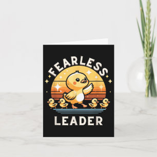 Funny Fearless Leader Duck Ironic Duck Lovers Moti Card
