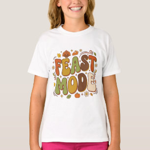 Funny Feast Mode Retro Thanksgiving T-Shirt