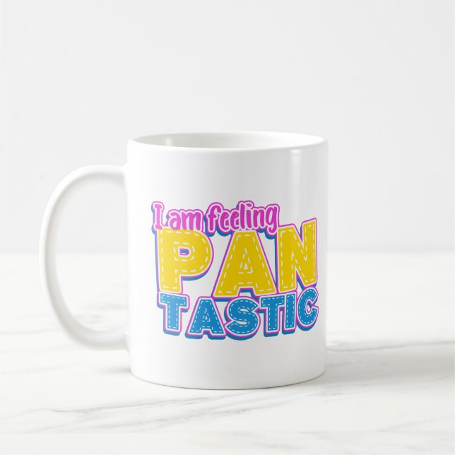 Funny Feeling Pan-tastic Pansexual Coffee Mug LGBT (Left)