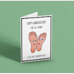 Funny Feet Anniversary  Card<br><div class="desc">Funny feet customizable anniversary card
“A toe-tally awesome pair”
Designed by CuppaTea Avery</div>