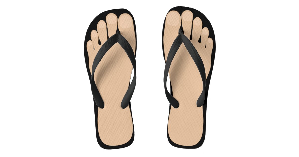 Funny Feet Flip Flops | Zazzle