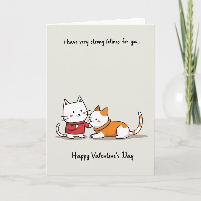 Funny Feline Love Card (Front)