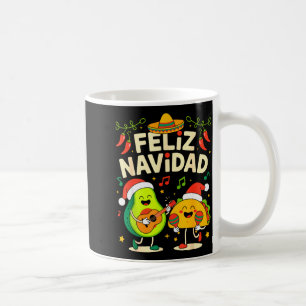 Funny Feliz Navidad Avocado Tacos Mexican Christma Coffee Mug