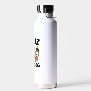 Funny Feliz Navidog Australian Shepherd dog lover Water Bottle