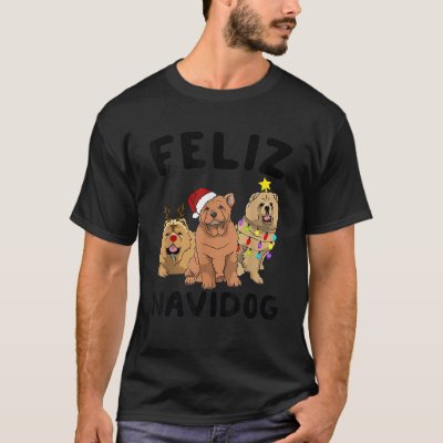 Funny Feliz Navidog Chow Chow dog lover gift Chris T-Shirt