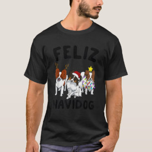 Funny Feliz Navidog Papillon dog lover gift Xmas T-Shirt