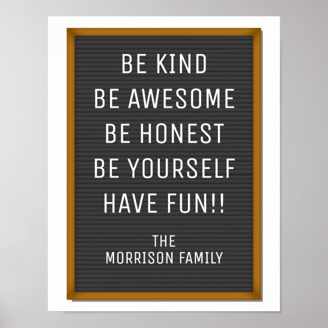 Funny Felt Letter Board Your Custom Text, Quote Poster (Front)