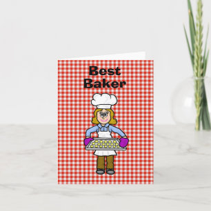 Funny Female Best Baker Greeting Card