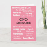 Funny Female CFO Joke Birthday Greeting Card