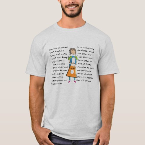 Funny Female Chemist Story Art T_Shirt