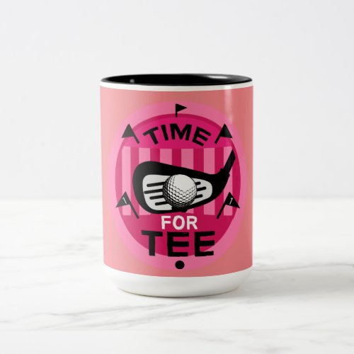 Funny Female Golfers Pros Golfing Fanatics Sports Two_Tone Coffee Mug