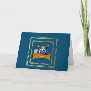 Funny Female or Woman Boss Boss's Day Card
