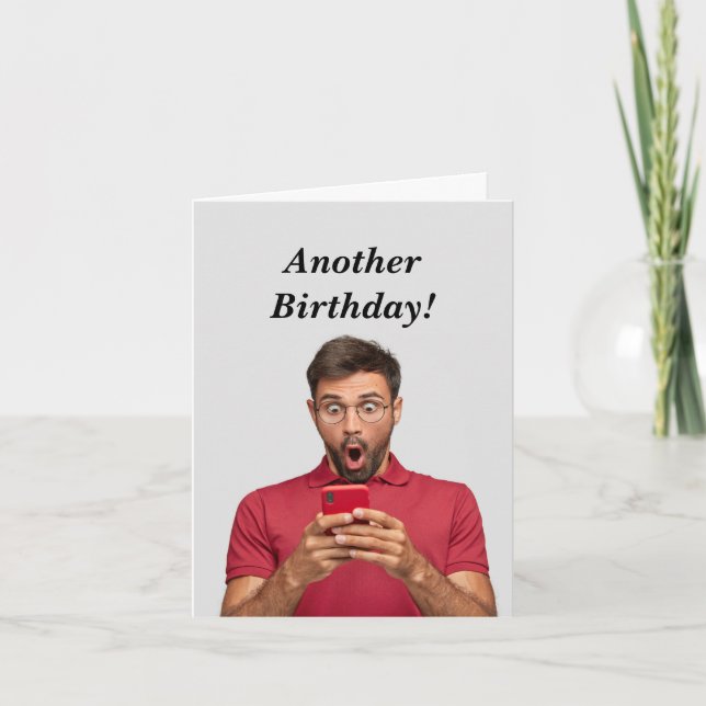 Funny Feminine Birthday Lying about Age Card (Front)