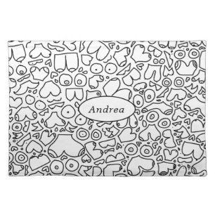 Funny feminist baby cloth placemat