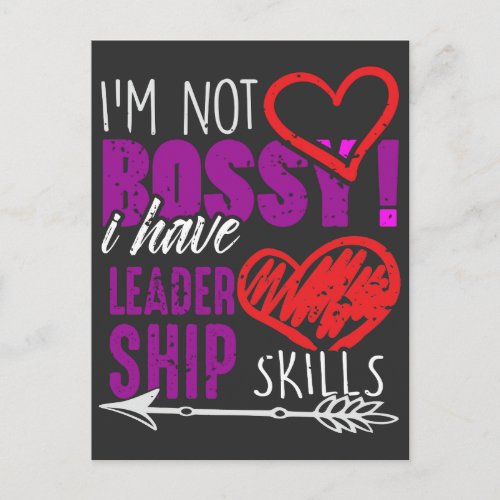 Funny Feminist Girl Leader Boss Female Postcard