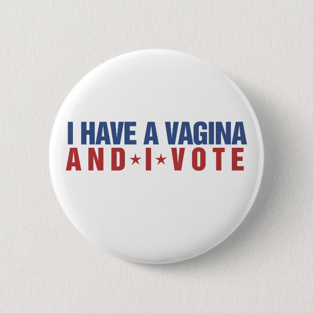 Funny feminist humor button (Front)