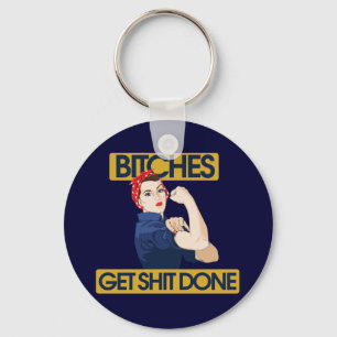 Funny feminist humor keychain