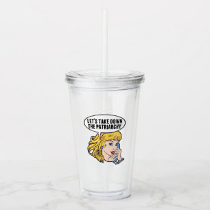 Funny Feminist Pop Art Anti Patriarchy Retro Women Acrylic Tumbler