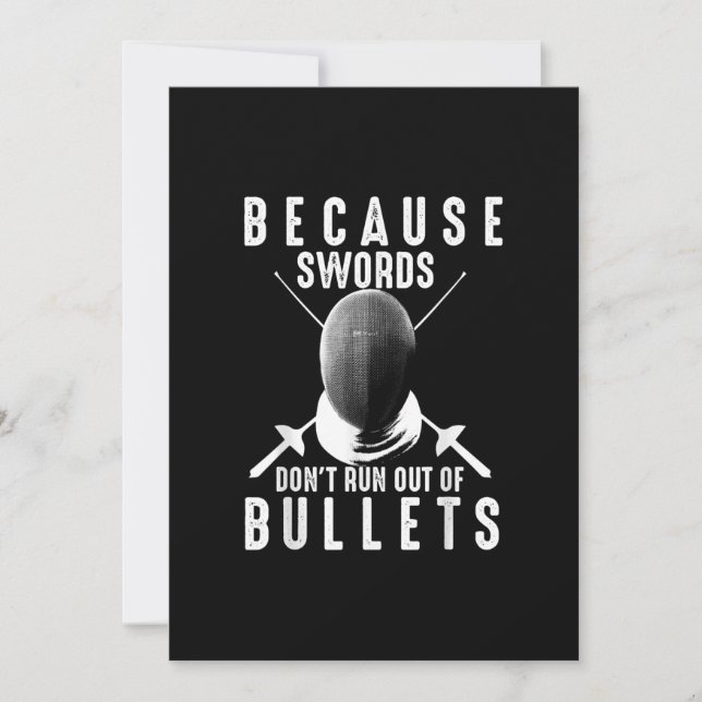 Funny Fencing Gift Cute Fencer Love Sword Fighter Holiday Card (Front)