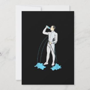 Funny Fencing Post Workout Cute Fencer Athlete Holiday Card