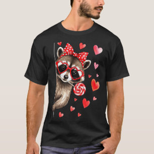 Funny Feral Raccoon Valentine's Day Sarcastic Humo T-Shirt