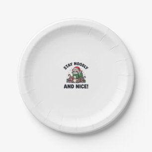 Funny Ferret Christmas Stay Noodly And Nice Paper Plates