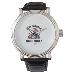Funny Ferret Christmas Stay Noodly And Nice Watch