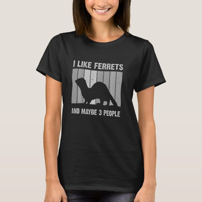 Funny Ferret For Men Women Ferret Lover Introvert T-Shirt (Front)