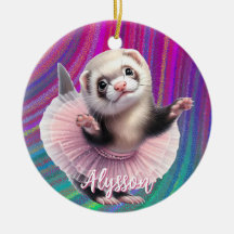 Funny Ferret in a Tutu Doing Ballet