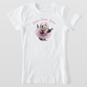 Funny Ferret in a Tutu Doing Ballet T-Shirt