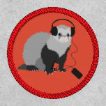 Funny Ferret Music Lover Patch at Zazzle