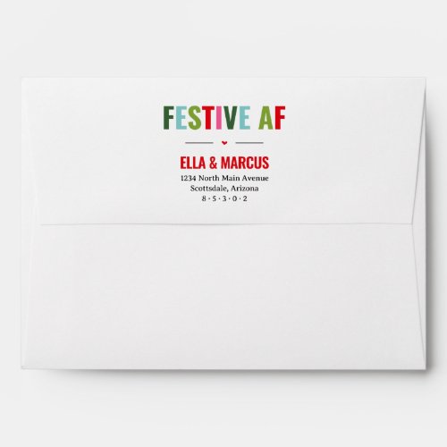 Funny Festive AF Christmas Return Address Envelope