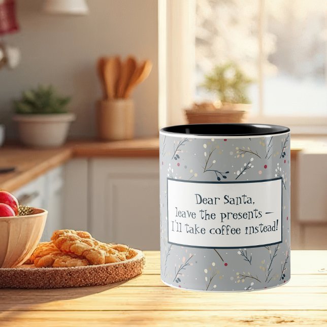 Funny Festive Christmas  Two-Tone Coffee Mug (Creator Uploaded)