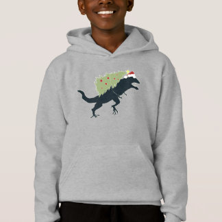 Funny Festive Dino Christmas Hoodie